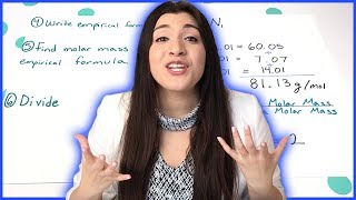 Calculating Molecular Formulas Step by Step  How to Pass Chemistry [upl. by Olyhs]