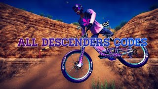 ALL DESCENDERS CODES [upl. by Anyar335]