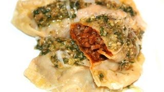 Ravioloni rellenos de ternera con pesto de orégano y nueces [upl. by Evslin805]