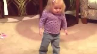 Cute little baby girl dancing 1 2 cha cha 😃 [upl. by Harimas629]