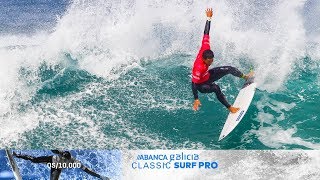 Power turns and massive airs ABANCA Galicia Classic Surf Pro Highlights [upl. by Yalc59]