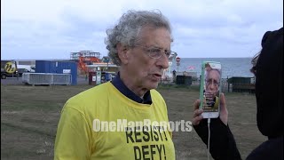 Piers Corbyn explains assault at quotThe World Transformedquot in Brighton [upl. by Brunell572]