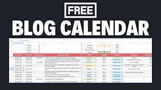 Get Organized Free Google Sheets Blog Calendar [upl. by Hbahsur880]