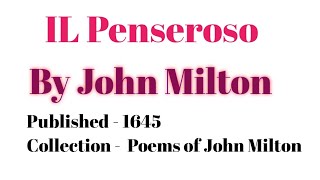 IL Penseroso by John Milton [upl. by Archibaldo]