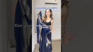 DIY blouse of dupatta 🤍 Save this for wedding season ✨ diy diyhacks fashionhacks weddingoutfit [upl. by Dieball]