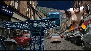 Driving through  GREENOCK and Gourock  Scotland Winter Feb 2024  Snowy Hills  West of Glasgow [upl. by Aniryt]