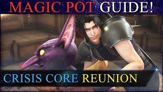 CRISIS CORE FF7 REUNION TUTORIAL  Getting Magic Pot Summon EARLY [upl. by Niras]