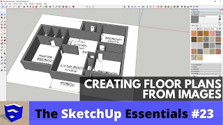 Creating Floor Plans from Images in SketchUp  The SketchUp Essentials 23 [upl. by Dotson656]