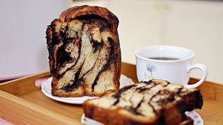 Chocolate Swirl Bread Babka  Panasonic Bread Maker SDP104  Recipe By ZaTaYaYummy [upl. by Atsyrk653]