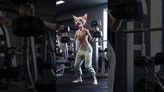 Once bullied a skinny cat turned muscular ai cat kitte fypシ゚viral catlover cute funny [upl. by Harmaning]