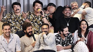 Bheeshma Parvam Team Funny Exclusive Interview  Mammootty  Soubin  Sreenath Basi  Srinda  Lena [upl. by Nnairam]