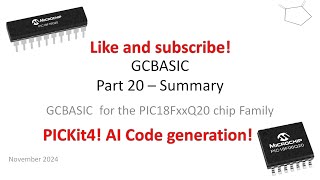 PT20 PIC18FxxQ20 chip Family  Tutorial summary [upl. by Araik]