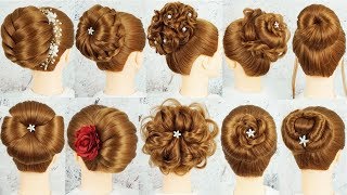 Top 10 New Bun Hairstyles For Wedding Party  Bridal Hairstyles [upl. by Kielty]