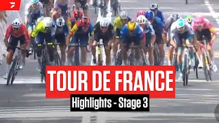 Tour de France 2024 Stage 3 Highlights [upl. by Imef864]