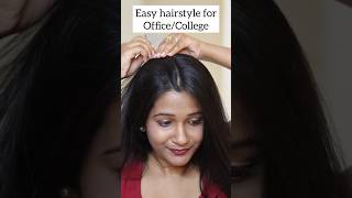 Easy officeCollege hairstyle youtubeshorts hairstyle hairstyles [upl. by Grannie]