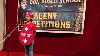 Don Bosco School Talent Competitions 2nd winner in fancy dress [upl. by Olfe]