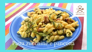 Pasta zucchine e pancetta  facile e veloce [upl. by Leland]