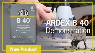 ARDEX B 40™ Trench Repair Mortar  Demonstration [upl. by Lihas6]