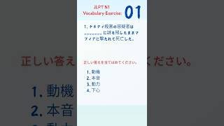 JLPT N1 Vocabulary Exercise01 [upl. by Hehre]