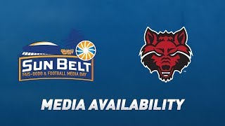 2019 Sun Belt Football Media Day Kirk Merritt Arkansas State [upl. by Golliner]