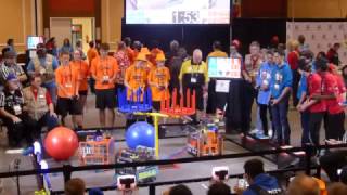 FTC Velocity Vortex Scoring 310 in Finals 1 of Worlds St Louis with Cubix [upl. by Nerrawed414]