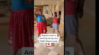 Angelica Hale and Vocal Coach Cheryl Porter sing Filipino Song AKIN KA NA LANG [upl. by Aivonas]