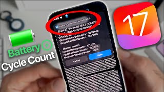 How to Find Battery Cycle Count in iOS 17 [upl. by Shalne743]