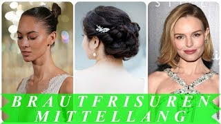 Beste brautfrisur schleier mittellange haare 2018 [upl. by Siddon]