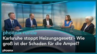 phoenixRunde Karlsruhe stoppt Heizungsgesetz  Wie groß ist der Schaden für die Ampel [upl. by Arateehc]