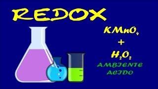 Reazione redox tra permanganato e perossido di idrogeno in ambiente acido  Video Scienze a Scuola [upl. by Cychosz]