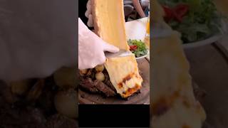 Melted Raclette Covered Steak or Creamy Lobster Mac amp Cheese raclette raclettecheese [upl. by Hally]