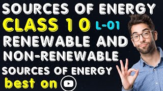 renewable and nonrenewable resources of energy  sources of energy class 10 [upl. by Ethelin]