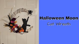 Halloween Moon Cat Wreath [upl. by Joshia839]