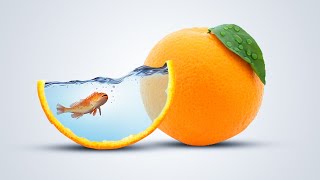 Photo Manipulation in Photoshop  Orange and Fish [upl. by Elsie]