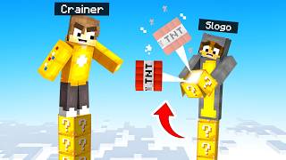 LUCKY BLOCK Tower Challenge in Minecraft VS Slogo [upl. by Sherr283]