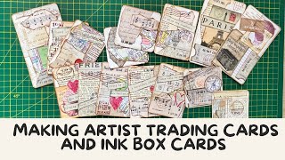 Making Artist Trading Cards and Ink Box Cards [upl. by Nelg]