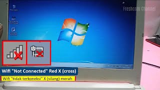 Wifi Not Connected Red X cross on Windows 7 8 10 No Connection are Availa [upl. by Reinaldos]