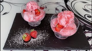 Домашен ягодов сладолед само с 3 съставки  Strawberry Ice Cream  Мороженое с клубникой [upl. by Thurber]