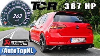 387HP VW Golf GTI TCR AKRAPOVIC DECAT SOUND amp ACCELERATION by AutoTopNL [upl. by Anemolihp]