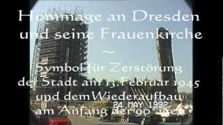 Die Dresdner Frauenkirche kurz vor dem Wiederaufbau und 21 Jahre später [upl. by Nreval203]