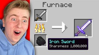 Minecraft But Smelting Enchants Level 1000000 [upl. by Heinrick]