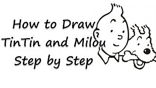 How to Draw TinTin and Milou Step by Step  by Laor Arts [upl. by Adelaja]