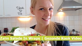 Zalm Salade In Wraps  Gezonde Kook Video [upl. by Sidell139]