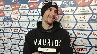 Alex Caffi After Game Interview vs Black Wings Linz [upl. by Chlori510]