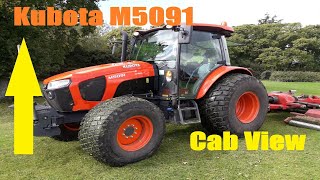 Kubota M5091 Tractor Cab View [upl. by Leilamag]