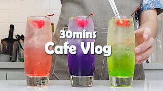 🤤오래된 음료를 더 나은 맛으로 되살리다🍇30mins Cafe Vlog카페브이로그Cafe VlogASMRTasty Coffee252 [upl. by Adlitam566]