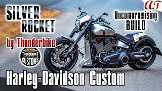 HarleyDavidson FXDR Custom SILVER ROCKET  AampT Design [upl. by Vallie]