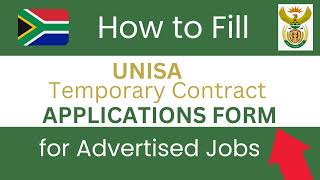 UNISA  𝙅𝙤𝙗 𝘼𝙥𝙥𝙡𝙞𝙘𝙖𝙩𝙞𝙤𝙣 𝙁𝙤𝙧𝙢  Download Applications Forms below  UNISA Jobs Temporary Contract [upl. by Eico]