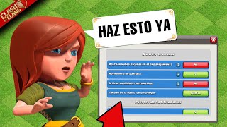 CONFIGURA YA ASÍ tus AJUSTES de Clash of Clans para MEJORAR MÁS RÁPIDO 🚀 [upl. by Rossen]