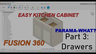 Creating kitchen cabinets with Fusion 360 Part 3  the drawers [upl. by Parhe]